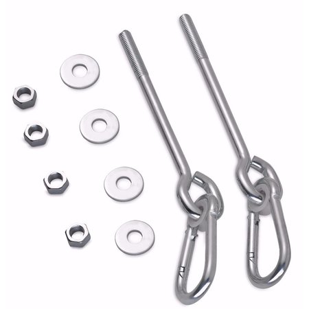 SWINGAN 6.5" Screw Swing Hanger With 4" Snap Hook - Set of 2 SWHWD-SCWSH